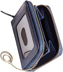 京極匠工房 定期入れ メンズ パスケース 小銭入れ コインケース クリスマス 本革 4( ネイビー)