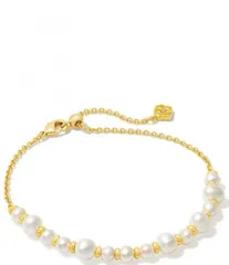 【送料無料】 ケンドラスコット レディース ブレスレット・バングル・アンクレット アクセサリー Jovie Beaded Delicate Chain Beaded Bracelet White Pearl