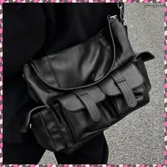 送料無料 マルチポケットショルダーバッグ 斜めがけ 大容量メッセンジャーバッグ フェイクレザー ビッグクロスバッグ おしゃれ大きめハンドバッグ 肩掛けカバン グランジバッグ 斜めがけバッグ合皮 カジュアル鞄韓国風 レトロトート古着風