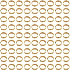 8mm_KCゴールド 二重丸カン 二重リング 約600個入り 金具セット 基礎パーツ ジュエリー DIY用 手芸用品 アクセサリーパーツ ハンドメイド 手作り (8mm, KCゴールド)