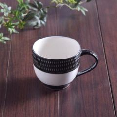 【小石原焼】＜モーニングカップ＞とびがんな｜縁黒