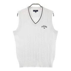 サイズ：M CALLAWAY キャロウェイ  Vネック ニットベスト  ホワイト系 [240101343655] ゴルフウェア メンズ ストスト