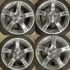 【 タイヤ ホイール 】アリスト 16系 17×8JJ 50 純正 Vベルテックス / 215/50R17 iG30 /  現状品