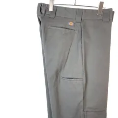 Dickiesディッキーズ85283ダブルニーワークパンツ灰色チャコールグレーツイル生地ロゴタグワンポイントストリートアメカジスケーターファッションスケートボードカルチャーセルフォンポケットloosefitルーズフィットvintageヴィンテージ50510