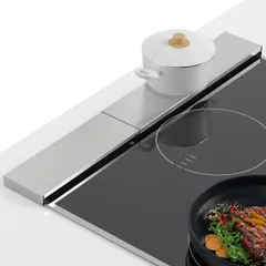 排気口カバー 伸縮式 薄型 ガスコンロカバー ステンレス 実用幅43-80cm 排気構カバー キッチン用品 耐傷 コンロ奥ラック お手入れ簡単 滑り止めのサムネイル