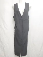 ◇ Θ SENSE OF PLACE センス オブ プレイス 膝下丈 ジャンパースカート サイズOne ブラック レディース P  【1409250025525】