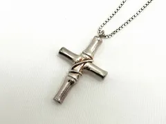 グッチ GUCCI バンブークロス ネックレス sv925 シルバー ベネチアンチェーン 箱付 アクセサリー 十字架