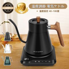父の日のプレゼントに！木目調がおしゃれな多機能1L電気ケトル。40-100度温度調整＆保温、細口ノズルで本格コーヒードリップも。急速沸騰、空焚き防止で安全。お父さんのこだわりの一杯をサポートします