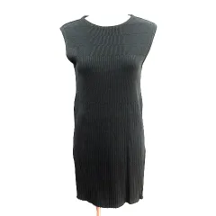 ボールジー BALLSEY トゥモローランド ニット ワンピース ミニ ラウンドネック リブ フレンチスリーブ S 緑 グリーン /AU