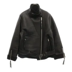 STUSSY (ステューシー) フェイクムートンレザーライダースジャケット レディース ブラックのサムネイル