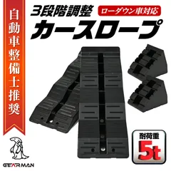 ジャッキサポート カースロープ 3段 ストッパー付 2個セット 自動車 整備用スロープ 持ち運び ローダウン車対応 ジャッキアップ補助 カースロープ タイヤスロープ 滑り止め 560×200×130ｍｍ