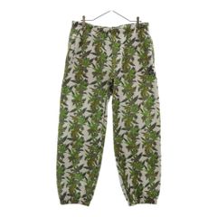 SUPREME (シュプリーム) 23AW×THE NORTH FACE Leaf Sweatpant ノースフェイス リーフ 総柄 ロゴ刺繍 スウェット パンツ ホワイト/グリーン NF0A88EK