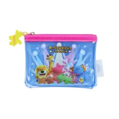 【メール便】たべっ子どうぶつ THE MOVIE クリアミニポーチ ミニポーチ ブルー ギンビス サンスター文具 小物入れ キャラクター グッズ 