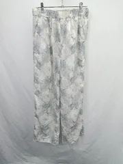 ◇ ◎●未使用● ⊂ Samansa Mos2 blue ウエストゴム ストレートパンツ サイズF ホワイト ブルー系 レディース E  【1506190007014】