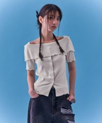【FANCY CLUB】HEIDI KNITTED OFF-SHOULDER