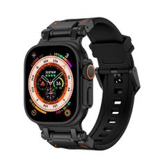 アップルウォッチバンド（Apple Watchバンド）ステンレスコネクトTPUバンド【ブラックブラック】42mm/44mm/45mm/46mm/49mm対応 [BELTIES]