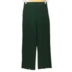 美品 アンスリード サイドパーツニットパンツ グリーン S UN3D.（アンスリード）の「SIDE PARTS KNIT PT / サイドパーツ