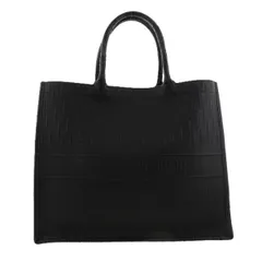 Christian Dior クリスチャンディオール ブックトート ラージ オブリーク トートバッグ M1286ZWSO900U メンズ レザー/スウェード ブラック/ブラック 【中古】