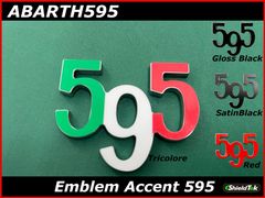 ABARTH595 アバルト595 エンブレムアクセントデカール1枚