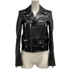 SAINT LAURENT シングルライダース　48 SAINT LAURENT◇シングルライダースジャケット/S/羊革/BLK