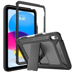 【人気商品】第10世代 10.9インチ iPad 2022 iPad バックケース ペンシルホルダー付き iPad 背面PCケース 2025、 TPUインナー 11インチ 軽量 (A16) 薄型 傷防止 第11世代 スタンド機能 ケース 落下防止 11/10世