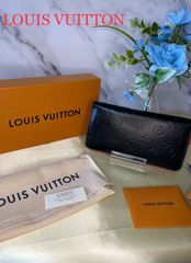 【81】Louis Vuitton ルイヴィトン ヴェルニ ジッピーウォレット ラウンドファスナー 長財布 ブラック 黒