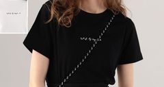 agnes b. アニエスベー レディース Tシャツ ホワイトブラック  to b by 真ん中小さいロゴ