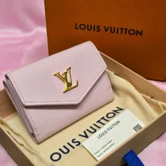 【美品】ヴィトン トリヨン ポルトフォイユロックミニ ピンク　コンパクトウォレット　三つ折り財布 M81232