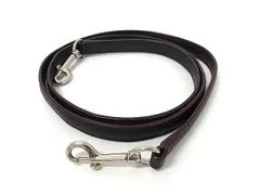 ■美品■ COACH コーチ レザー バッグ用 クロスボディ ショルダーストラップ 斜め掛け ブラック系×ブラウン系×シルバー系 GB1561