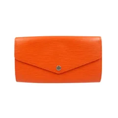 美品 ルイヴィトン エピ ポルトフォイユ・サラ M62612 エピレザー シルバー金具 サンライズ オレンジ 長財布 0971 LOUIS VUITTON