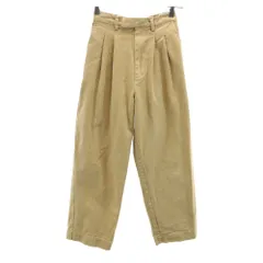 ナティム ハイウエスト タック チノパンツ XS ベージュ系 natiam レディース