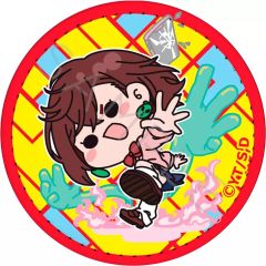 【中古】バッジ・ビンズ A.モモ レザーバッジ(丸形) 「ダンダダン」