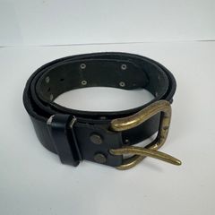 Wrangler ラングラー レザーベルト ベルト ブラック メンズ 古着 ストリート アメカジ