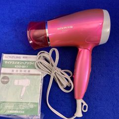 訳あり★海外対応 マイナスイオン ヘアドライヤー KOIZUMI コイズミ KDD-0017/VP ビビッドピンク