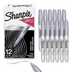 【迅速発送】Sharpie シャーピー メタリックシルバー 油性マーカー 12本セット F 中字 油性ペン 39100のサムネイル