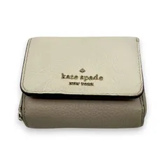 Kate Spade ケイト スペード ミニ 三つ折り財布 白 ベージュ