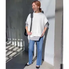 Spick & Span ミドルゲージ畦ニットベスト