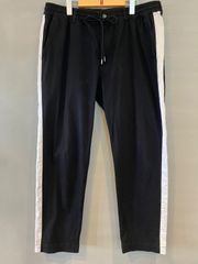 00's UNITED SPORTS ユナイテッドスポーツ サイドライン テーパード トラックパンツ イージーパンツ 黒 ブラック メンズ XLサイズ