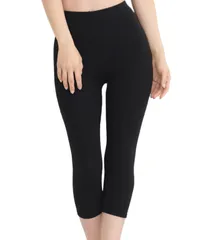 Chica Hurra ブラック 7分丈 XL-2XL レギンス パンツ 綿混 コットン レディース 女性 スパッツ ストレッチ 伸縮性 通気性 ひざ下丈 ピッタリ 体型カバー ズボン きれいな 薄レギンス いいもの レデ [ブラック7分丈] [XL-2XL]