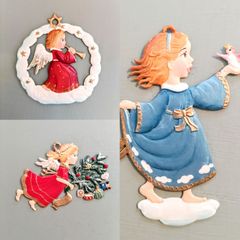 ドイツ工芸品 ミニチュア シカ3匹セット 木製 ヘルビッヒ工房