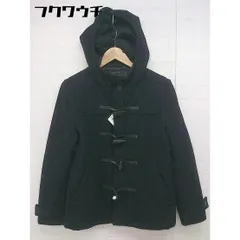 ■ nano universe ナノユニバース 中綿 長袖 ダッフルコート サイズ S ブラック メンズ  【中古】 【1106220006545】