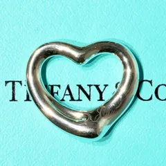 極美品現行タイプ ティファニー オープンハート ペンダントトップ/25-208S