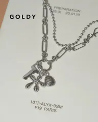 GOLDY ゴールディ カラー グリント フラワー チャーム ネックレス アクセサリー 3250403