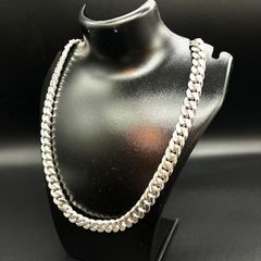 シルバー925 マイアミキューバンチェーン ネックレス 50cm 喜平ネックレス 極太 純銀 silver925 手作り ハンドメイド ヒップホップ ストリート アクセサリー スターリングシルバー