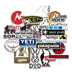 Forパタゴニア ステッカー 20枚セット アウトドア キャンプスポーツタイドブランド シール 防水 おしゃれ DIY ステッカー 自転車 ヘルメット パソコン スーツケース 手帳 車 オートバイ適用 (Q)
