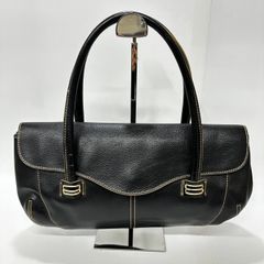 ★-31 Rocco ITALY ロッコ ハンドバッグ ブラック レザー 内側ポケット３つ ブラック レディース バッグ