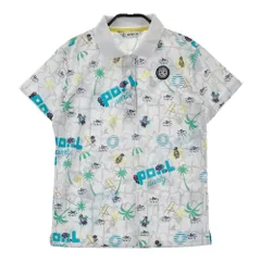 サイズ：M AND PER SE アンパスィ  半袖ポロシャツ 薄手 総柄 ホワイト系 [240101337129]# ゴルフウェア レディース ストスト