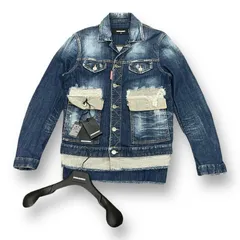 定価116600円 国内正規  新品 DSQUARED2 レイヤードデニムジャケット Gジャン ディースクエアード S71AM0908 44 50639Aのサムネイル