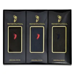 【1ケース】ウエスタン ポロ テキサス メンズ カラーアソート メンズソックス3足セット プレゼント 紳士靴下 wpt-pgc530-5928g-1