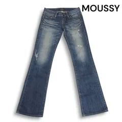 Y2K 00s★ MOUSSY マウジー 通年 ダメージ加工 デニム フレア ブーツカット パンツ ジーンズ Sz.24 レディース